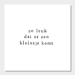 Wenskaart zo leuk dat er een kleintje komt
